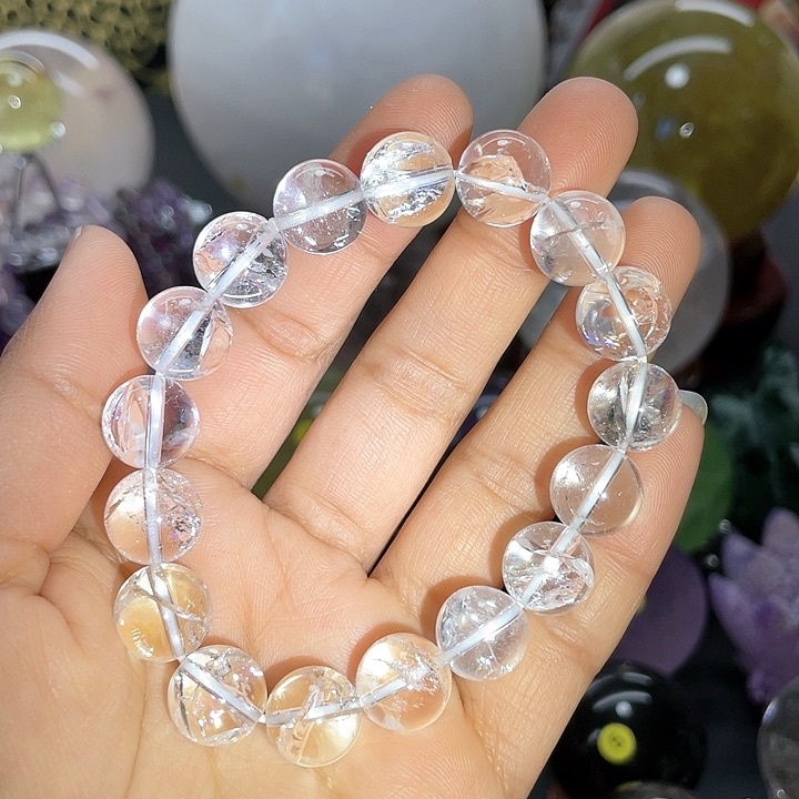水晶白水晶手链爆彩未镶嵌
