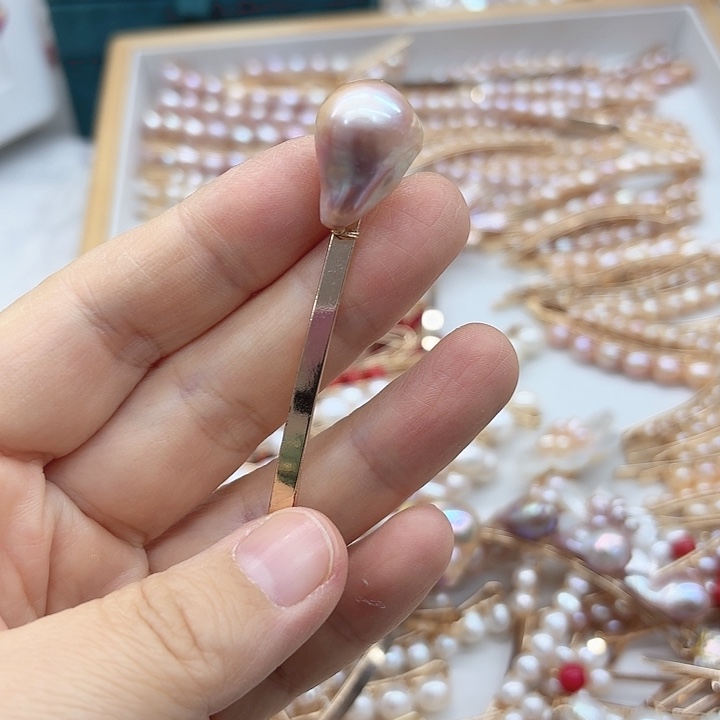 淡水珍珠发饰未镶嵌