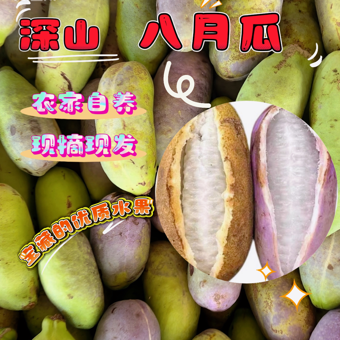 湖南道州八月瓜 软儒香甜现摘现发八月炸