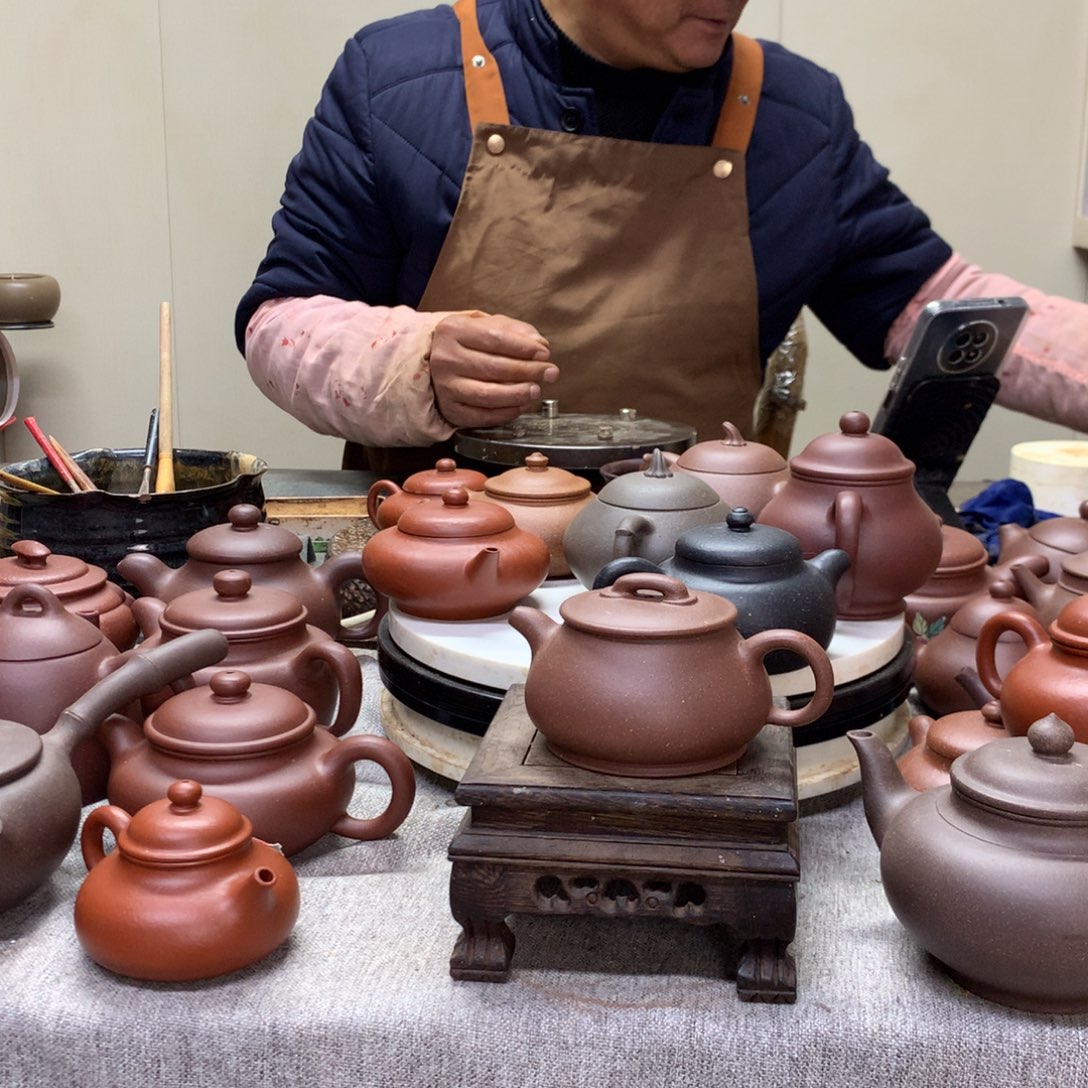 紫泥茶壶儒相150 C半手工制作