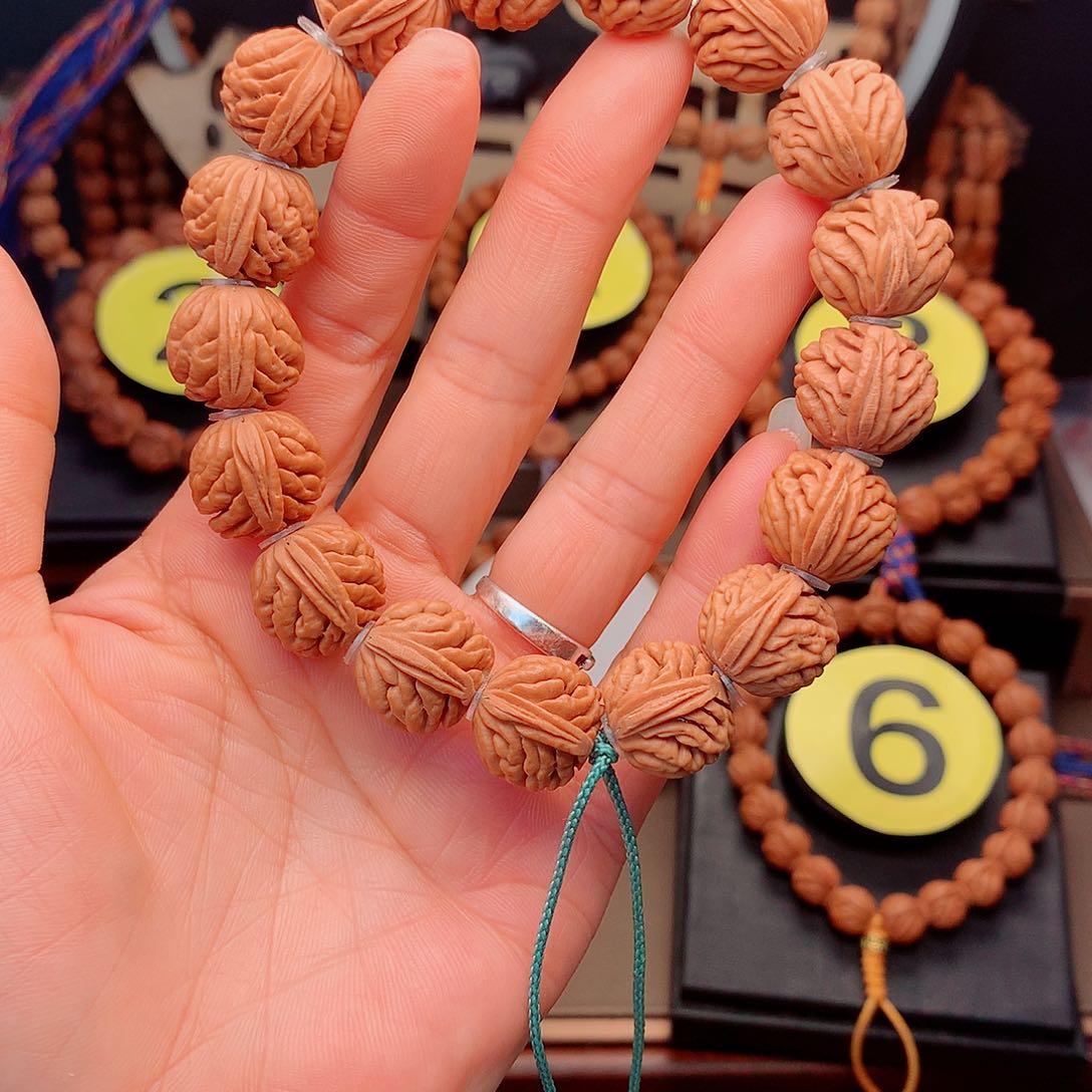 桃核手串原装刺龙17