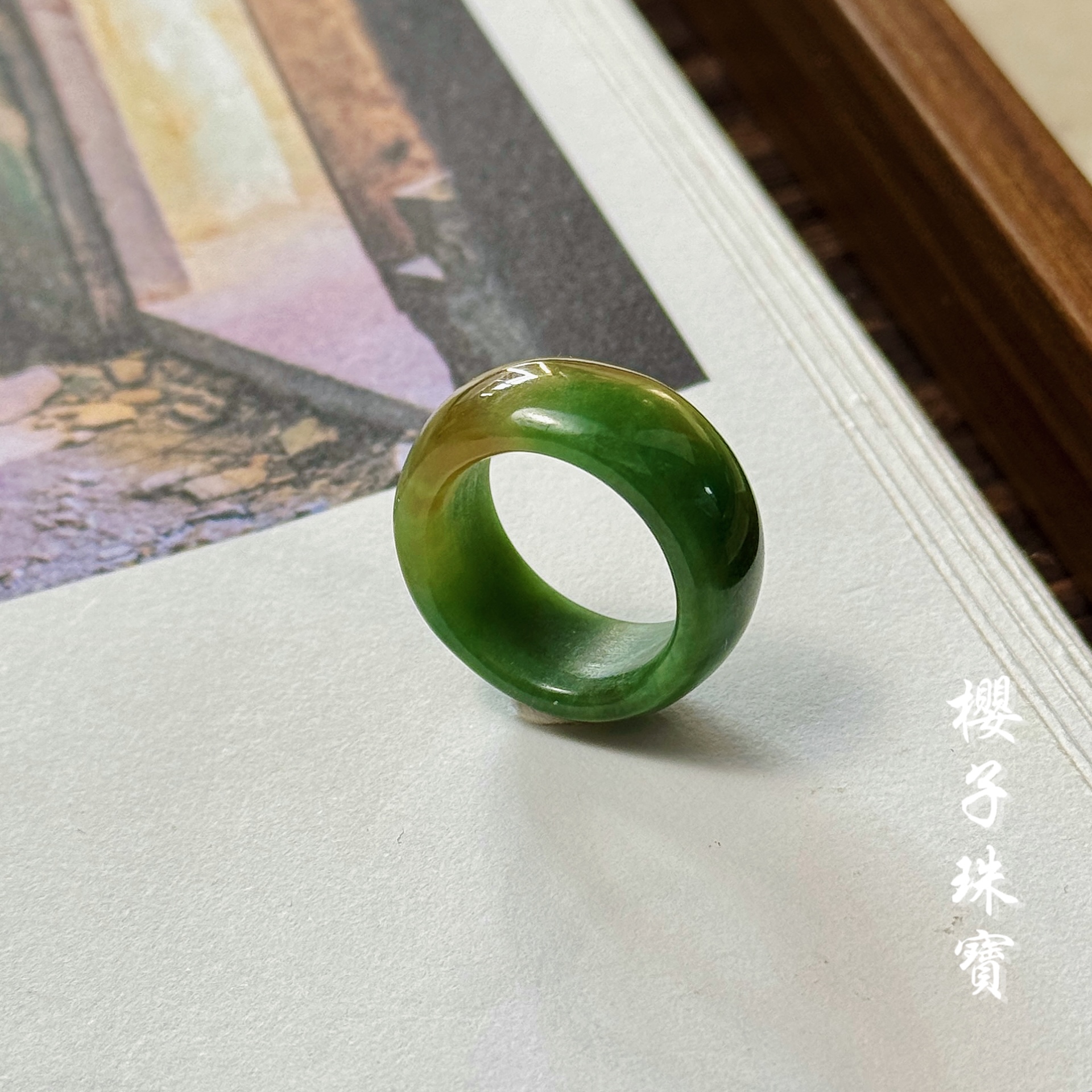 樱子 | 碧玉  原矿碧玉时尚时尚百搭戒指戒圈*孤品HTZ2913