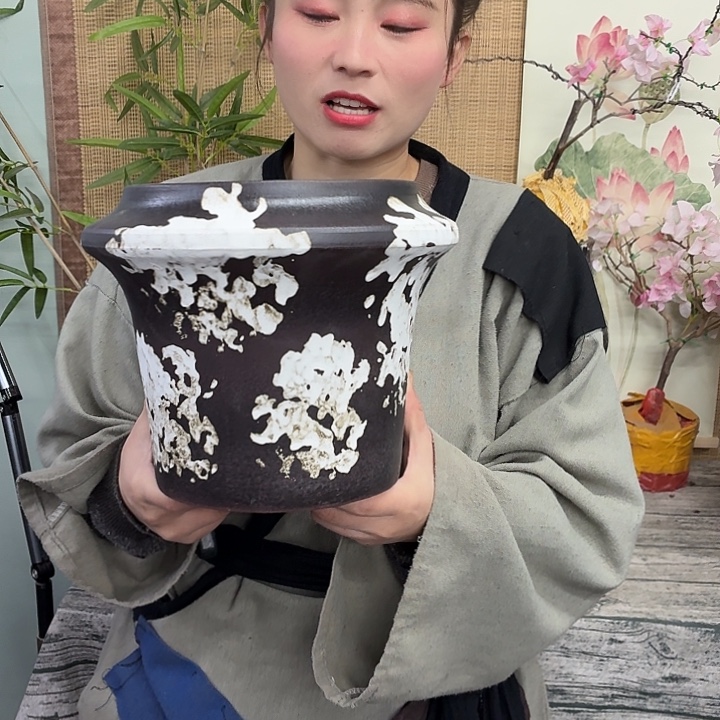 18×21 -粗陶花盆有孔-买买买