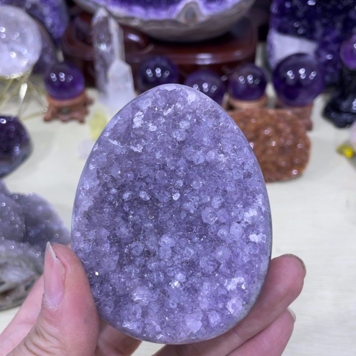 紫晶恐龙蛋未镶嵌