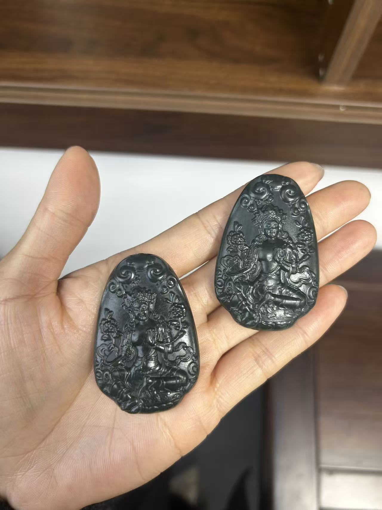 老李严选  和田玉度母吊坠多样发一A022
