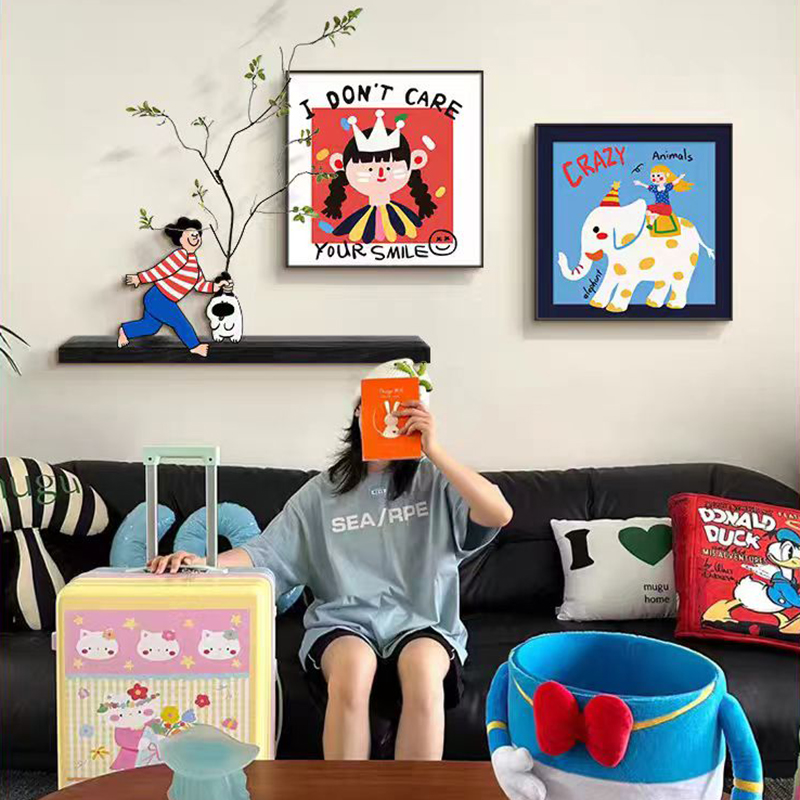 TREES/原森小屋儿童房卡通客厅组合装饰画卧室餐厅玄关挂画高级感