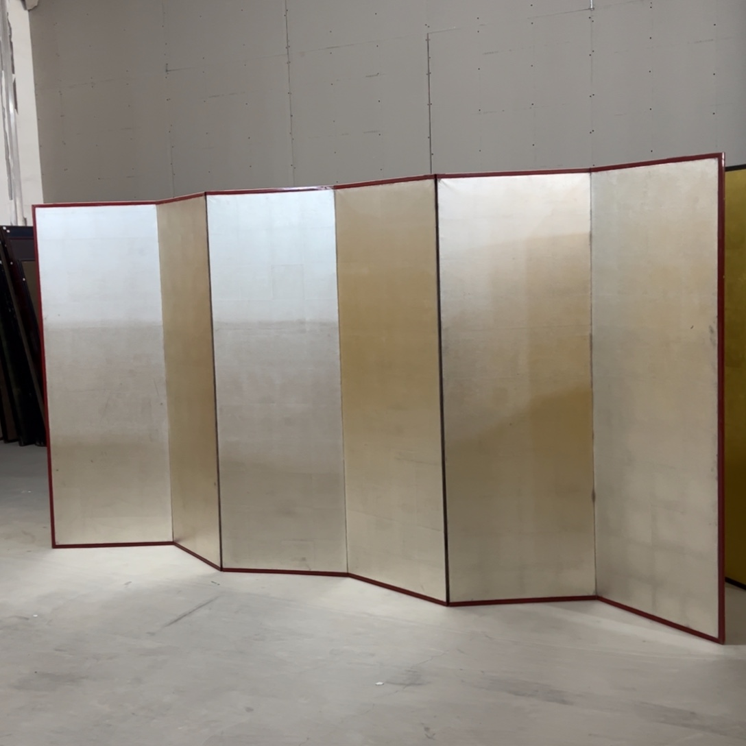 绘画曲银箔屏风银箔屏风