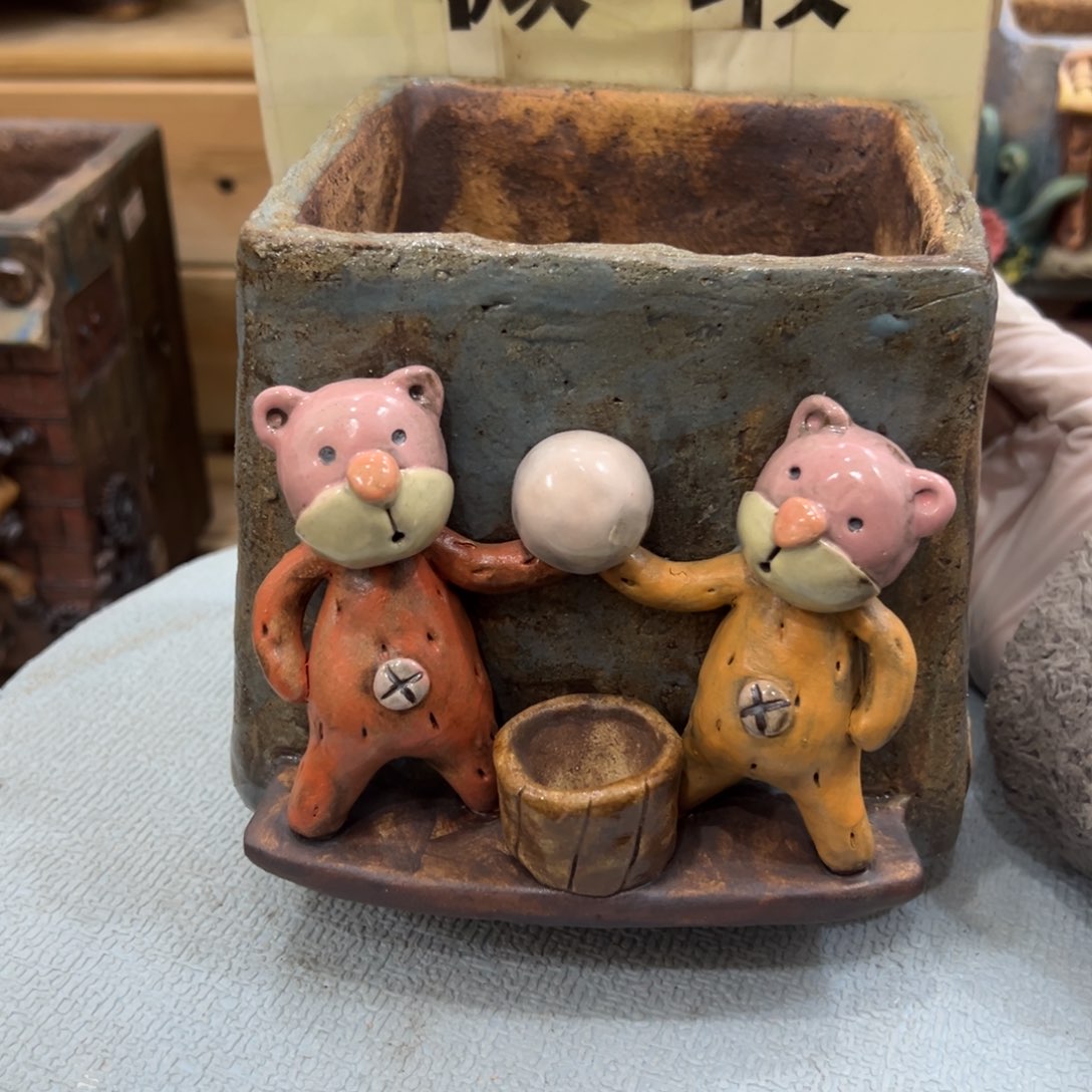 红陶陶然微瑕多肉花盆