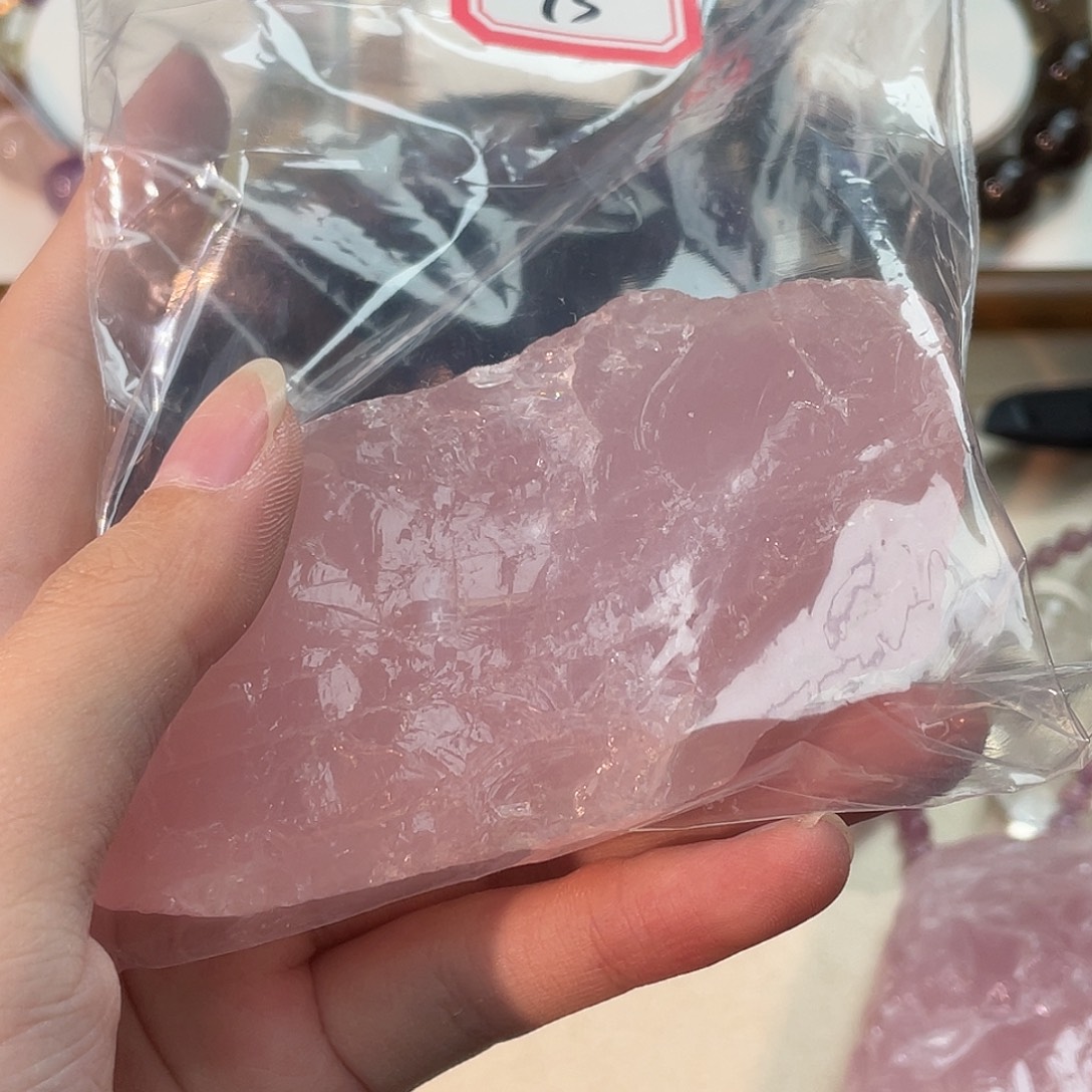 未镶嵌水晶手链粉水晶原石 73号