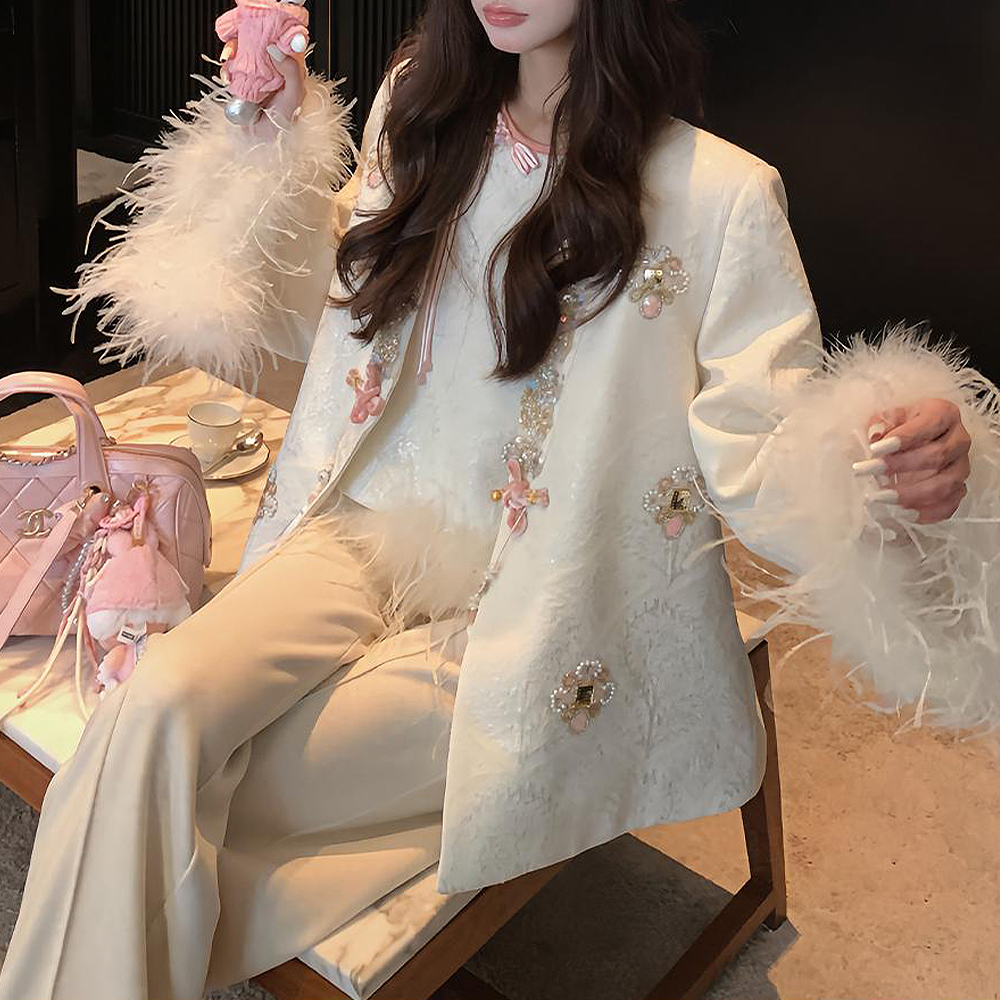 【樱雪琼枝】流苏新中式 90白鸭绒羽绒服~