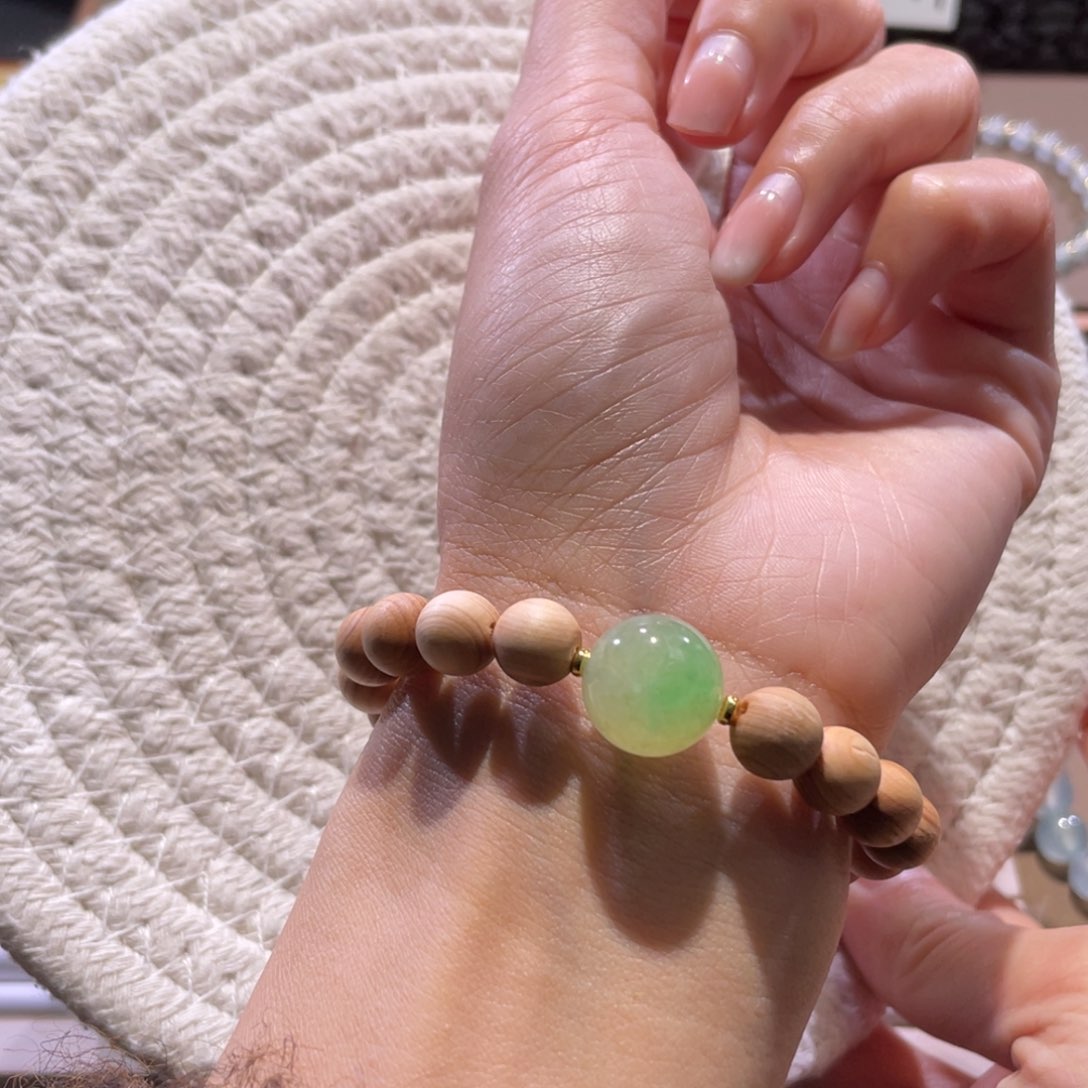 翡翠散珠天然缅a翡翠黄➕绿