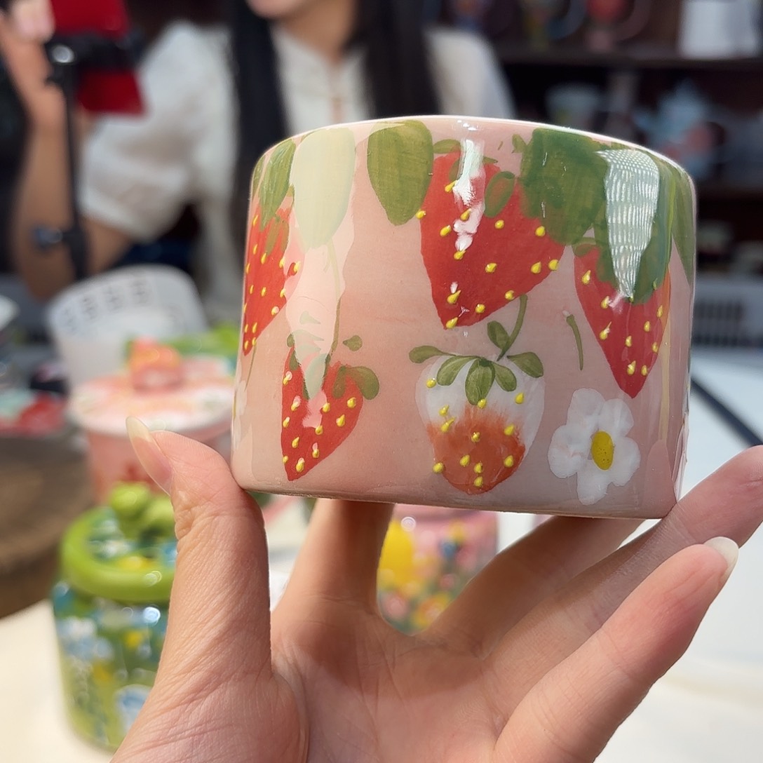 瓷片景德镇手绘高温釉下彩陶瓷茶具