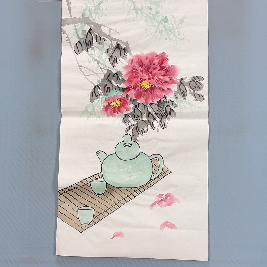 国画1413 牡丹仙子们加油