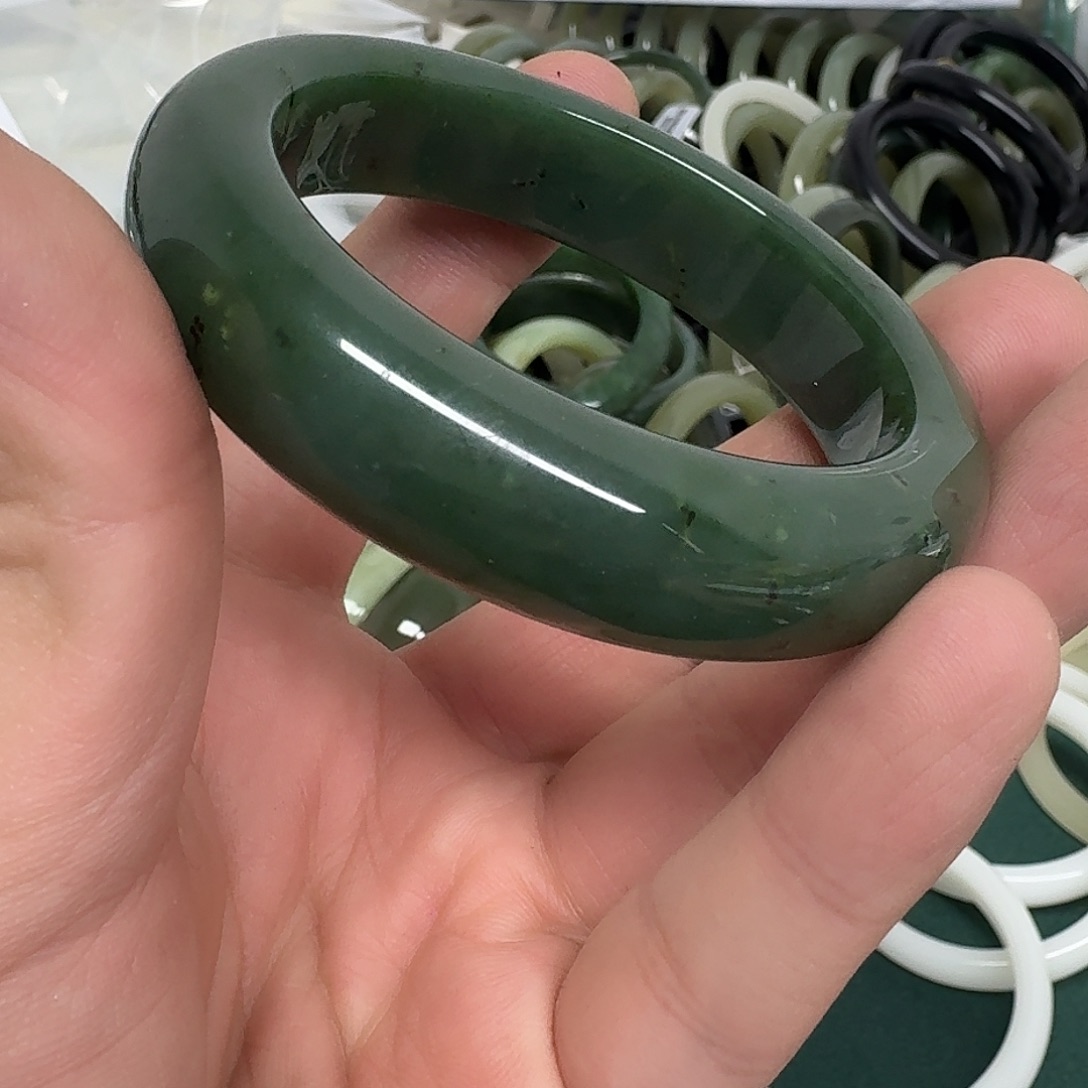 和田玉手镯未镶嵌140号59圈口