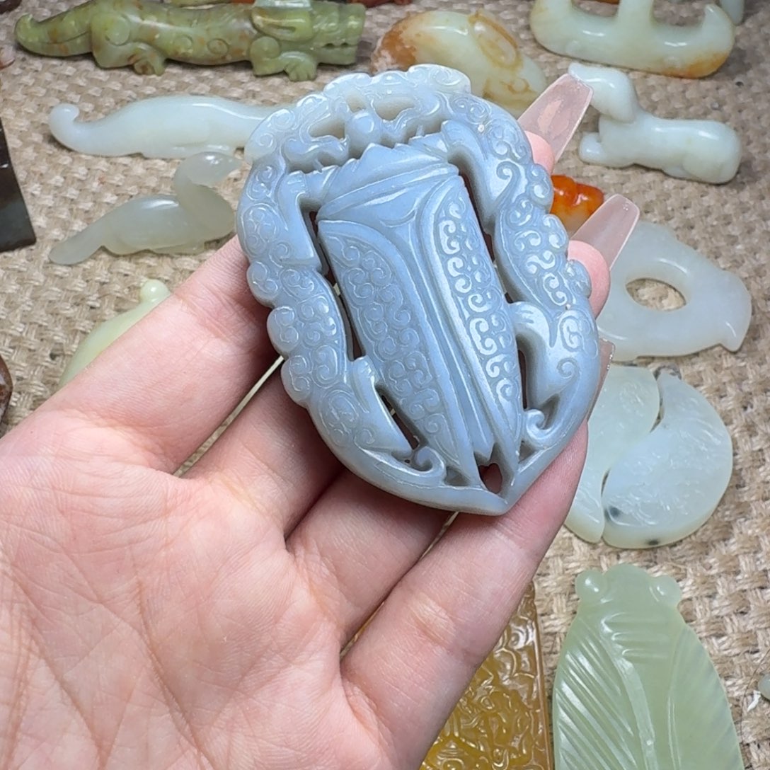 白玉菩提吊坠挂件