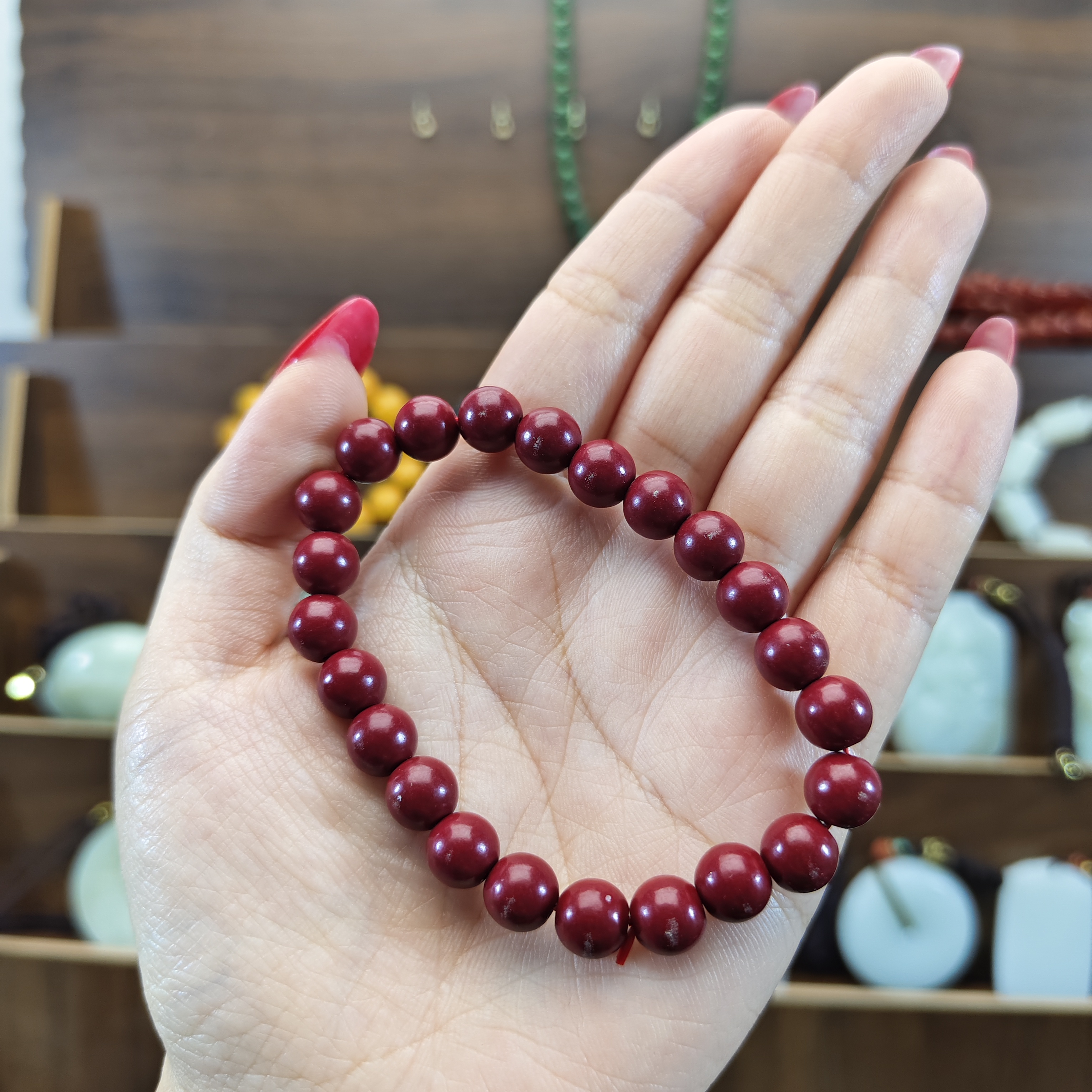 含辰砂工艺品含辰砂工艺品手串