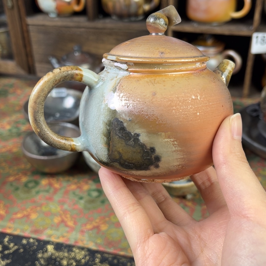 摆件柴烧茶器窑宝壶