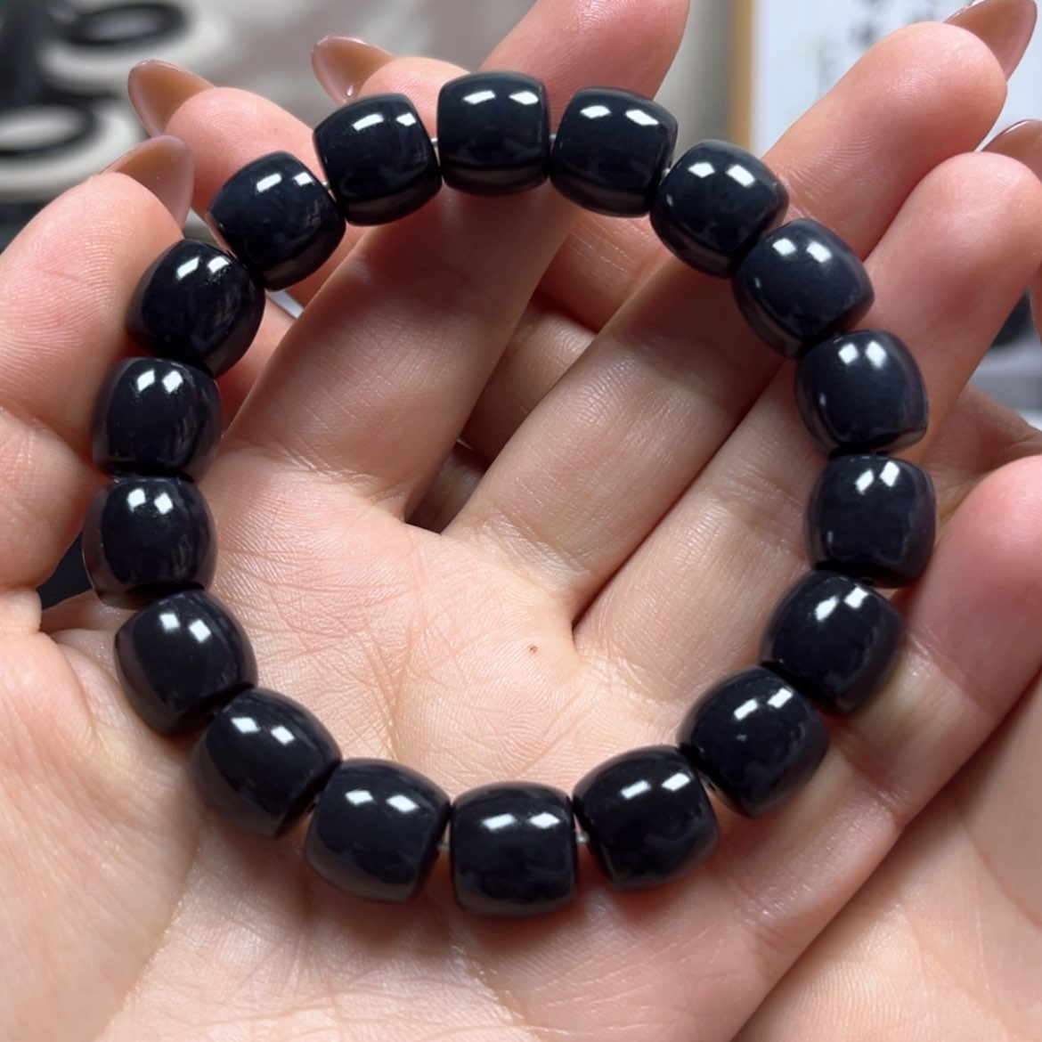 【闪购商品】和田玉（墨玉）卡12直切新年福利未镶嵌