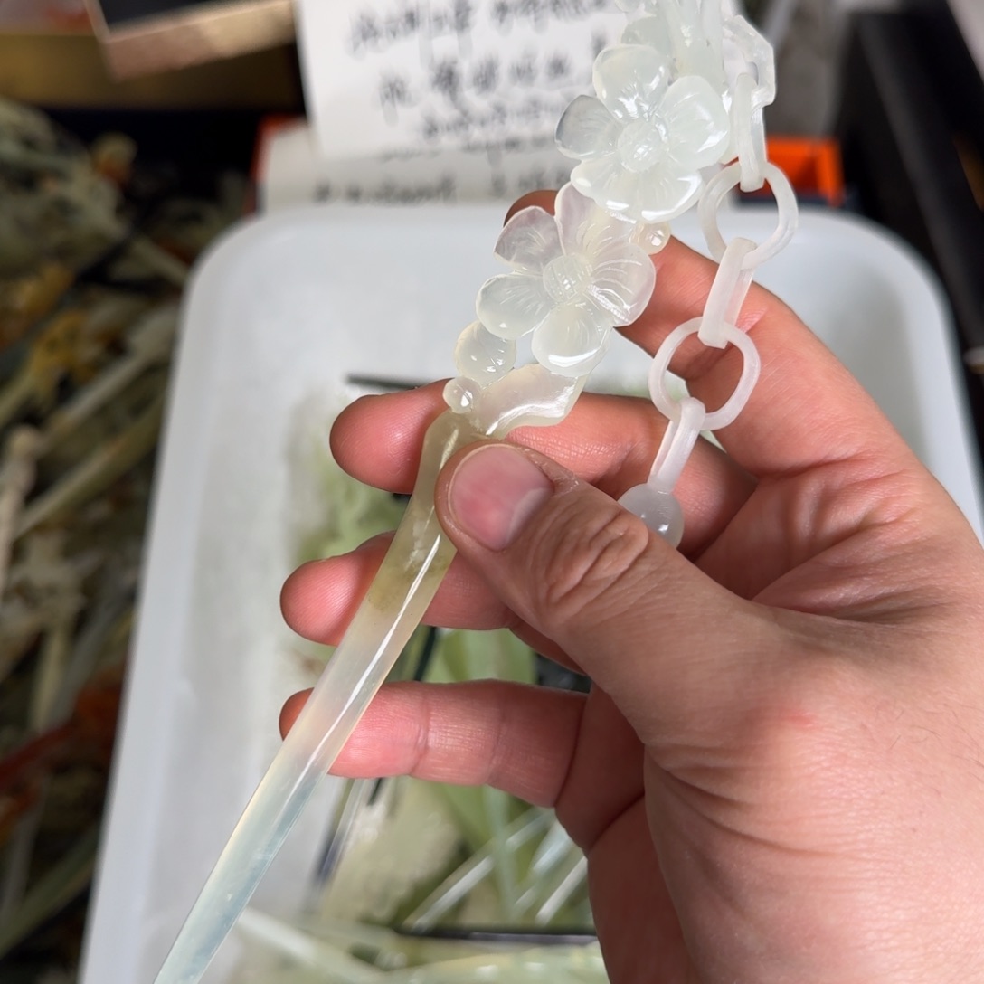 岫玉发饰未镶嵌明君玉簪贼拉好看