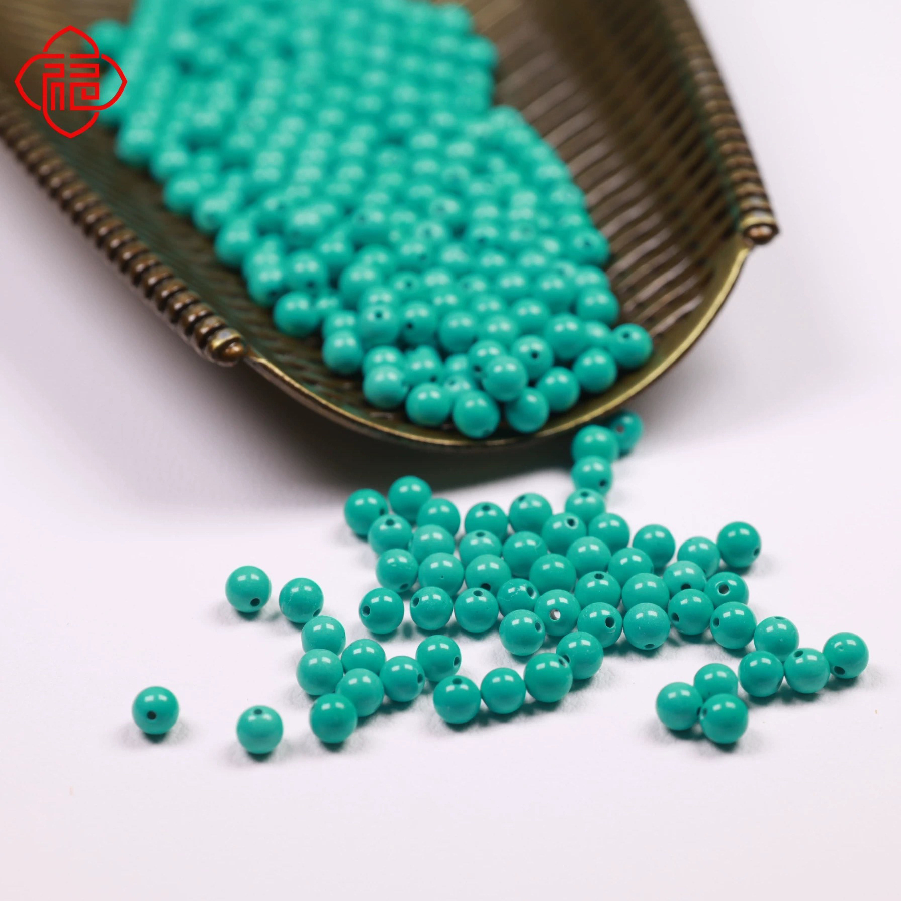 原创纯手工打磨散珠圆珠通拍链接