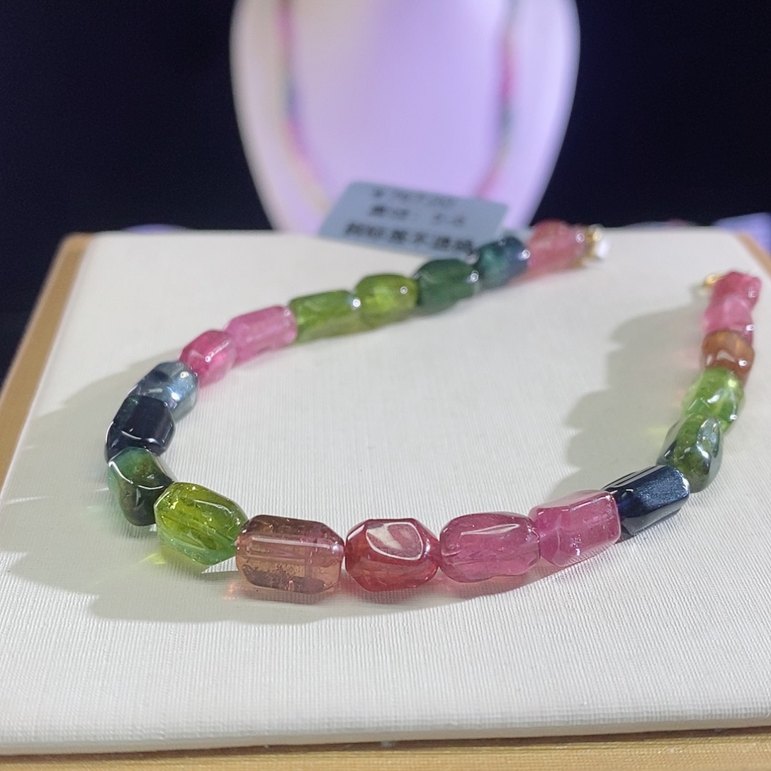 碧玺手链未镶嵌随形