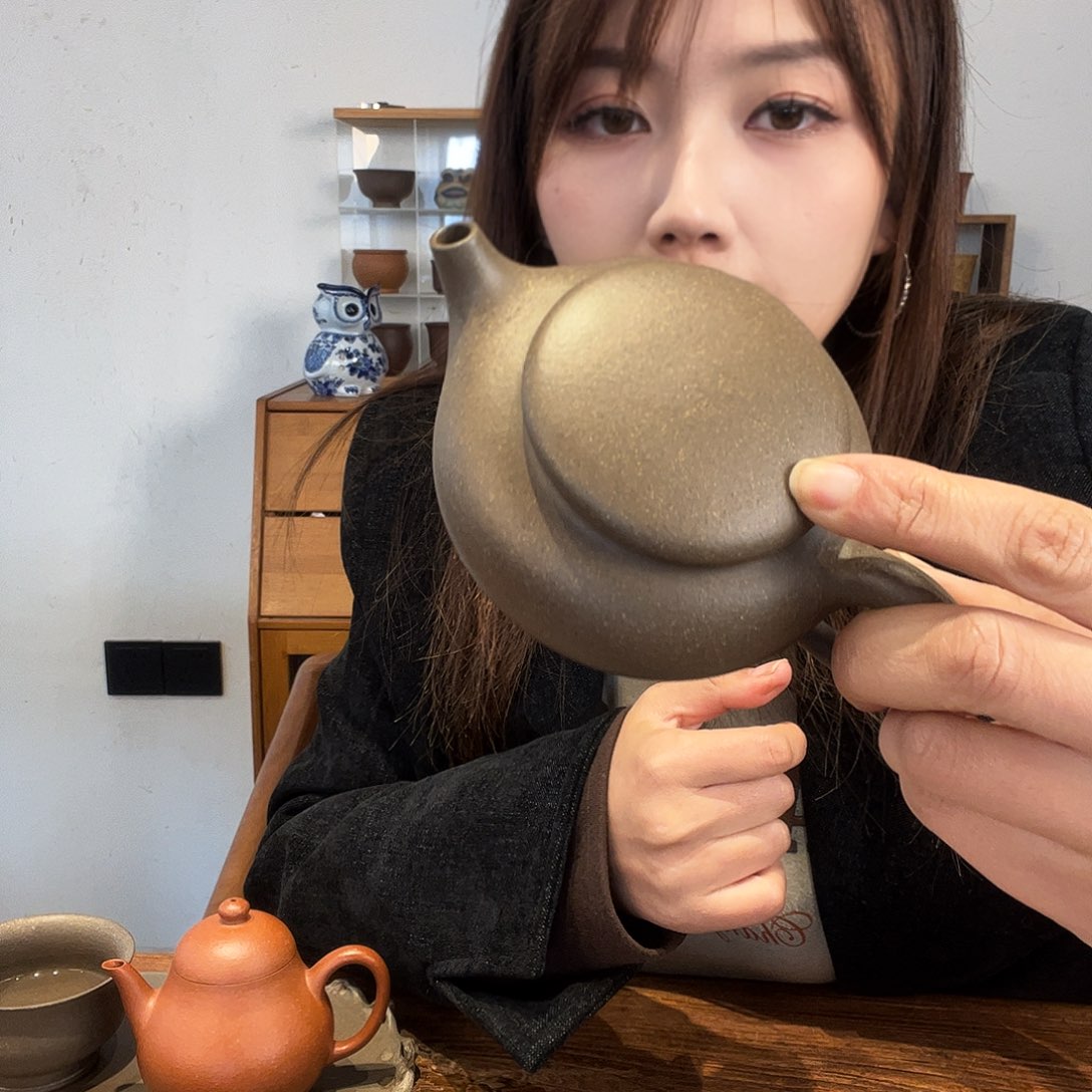 摆件陶十普洱壶半手工