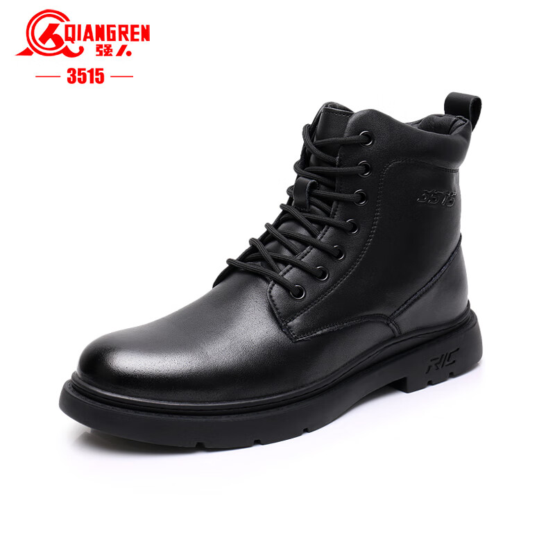 3515强人男靴保暖羊毛皮靴加绒加厚棉鞋棉靴