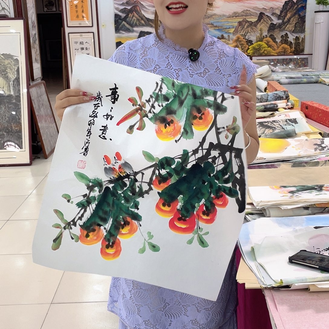 国画纯手绘国画山水花鸟