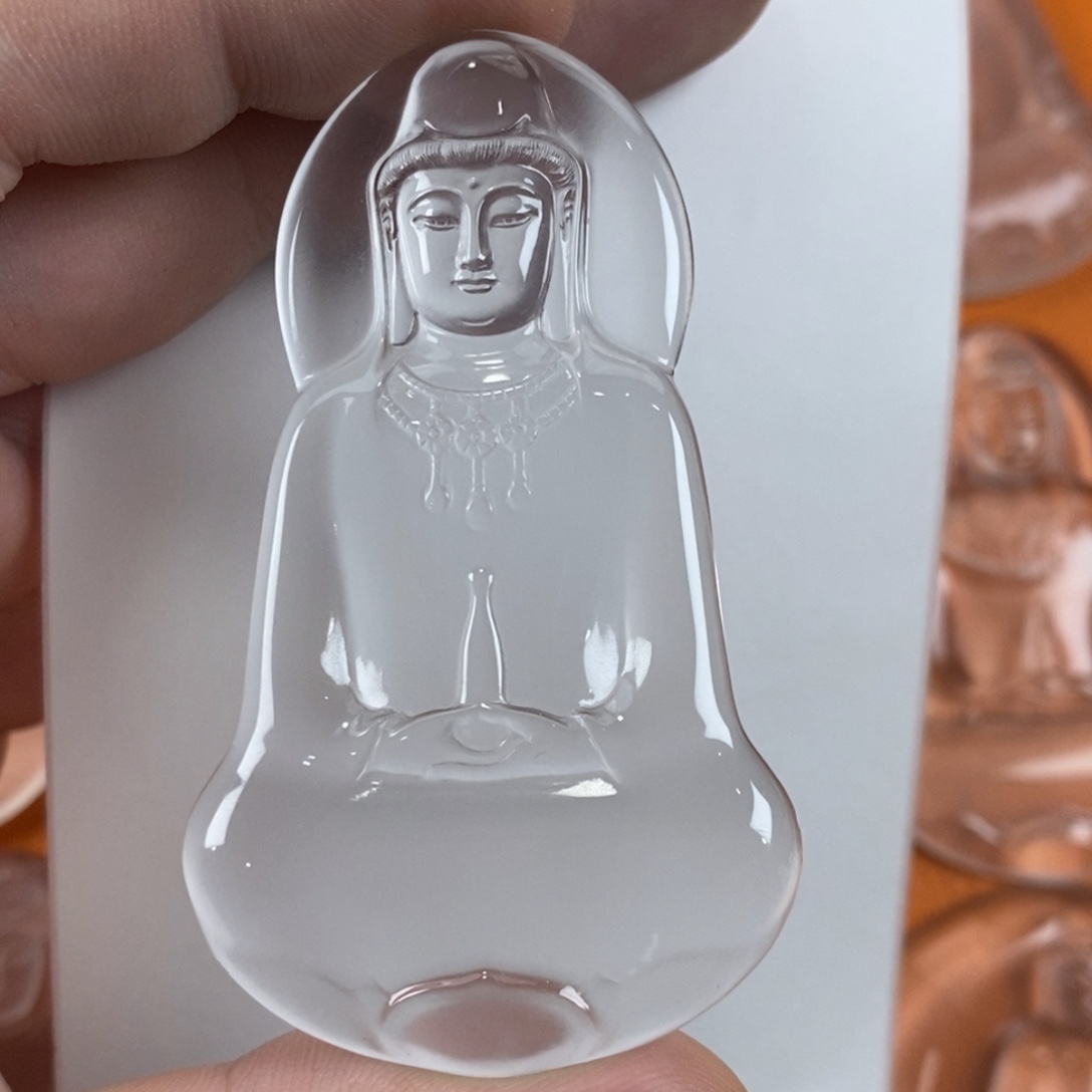 文***U石英质玉未镶嵌吊坠(不含链)