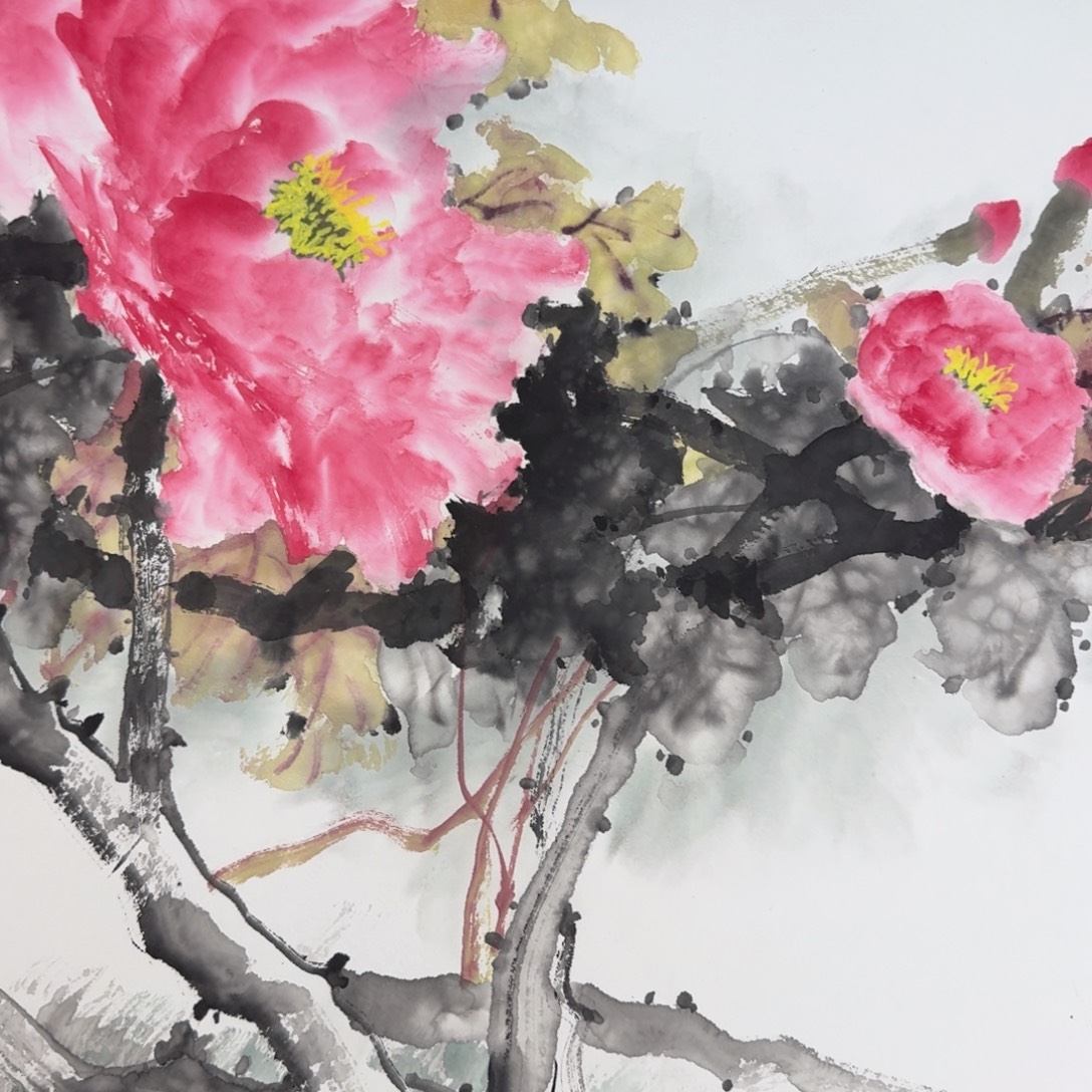 国画纯手绘山水花鸟作品