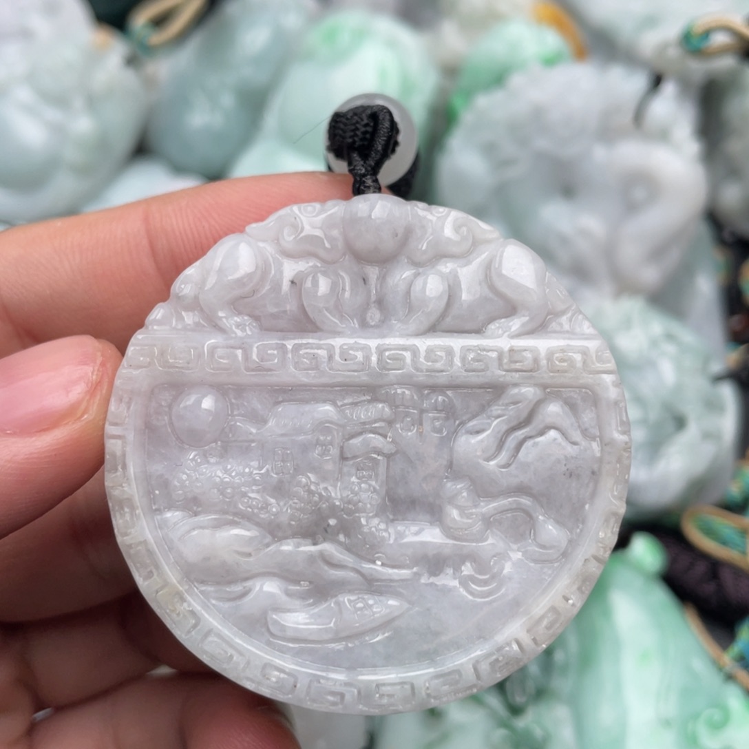 翡翠未镶嵌吊坠(不含链)
