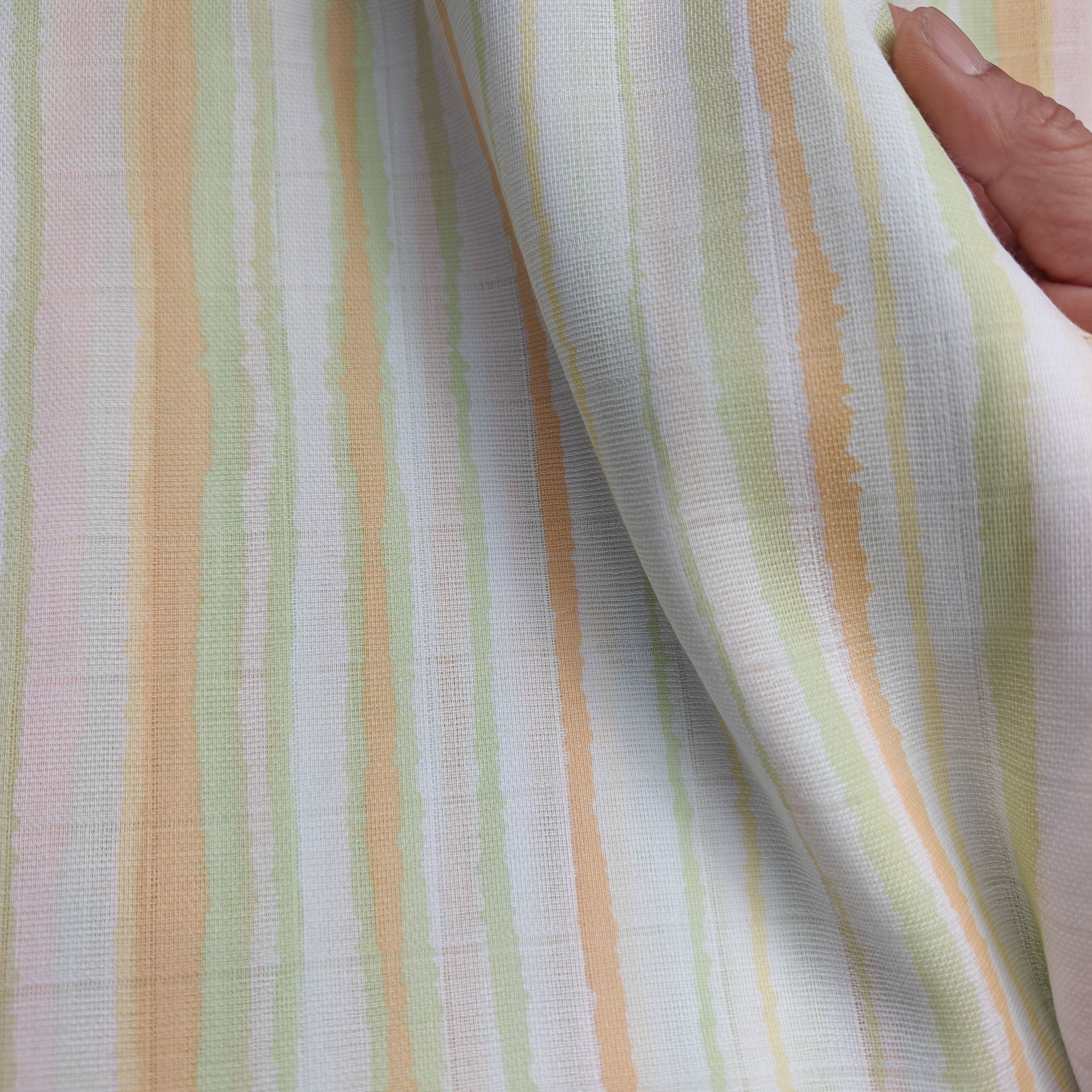 时代条纹双层纱布