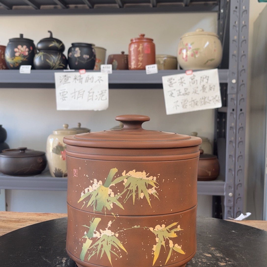 红泥哑光存茶罐醒茶罐13