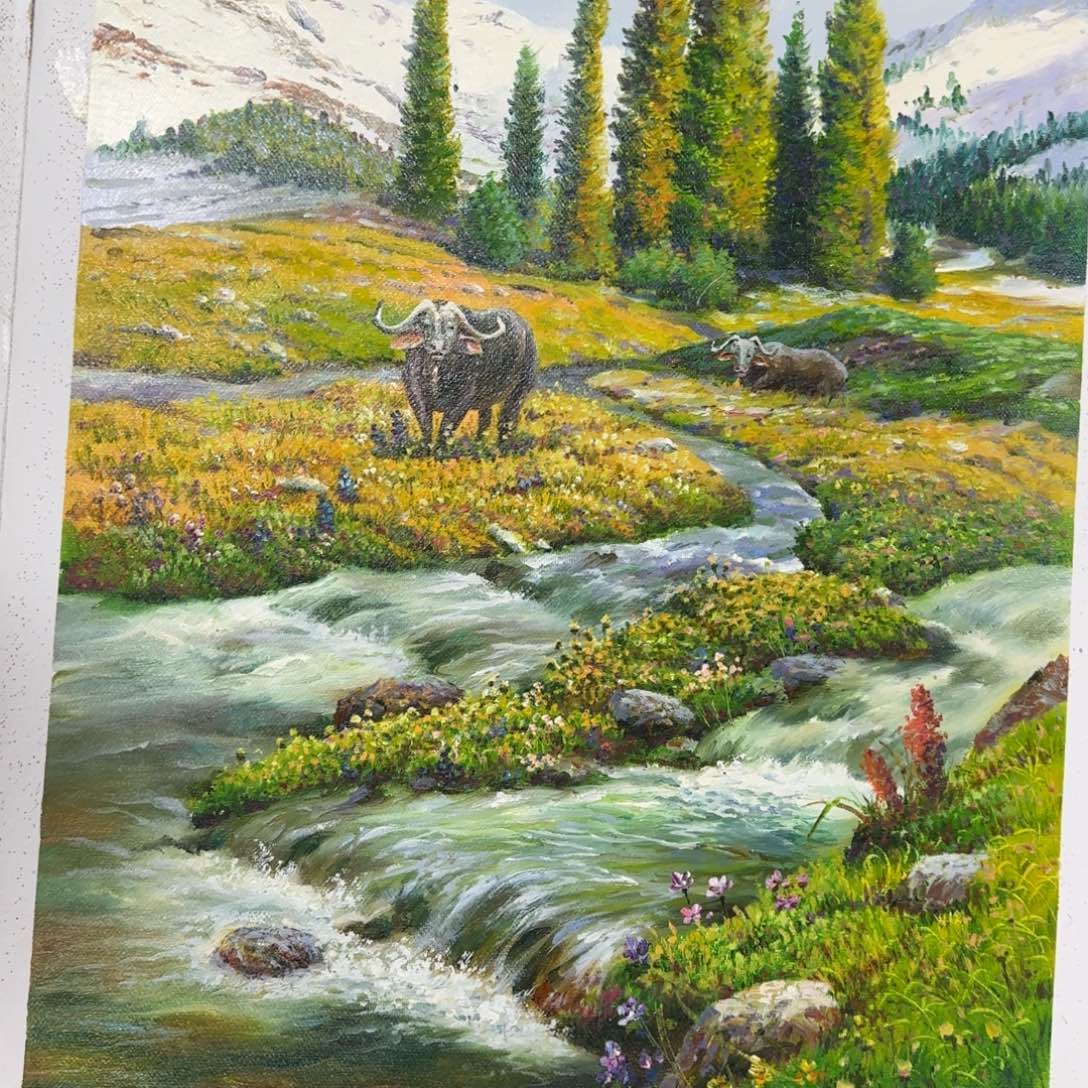 油画加油加油努力奋斗加油