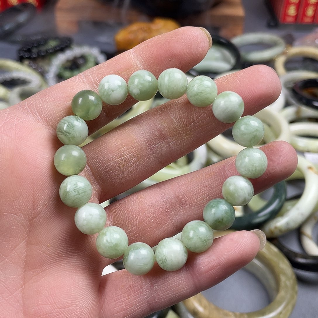 蛇纹石玉手链未镶嵌