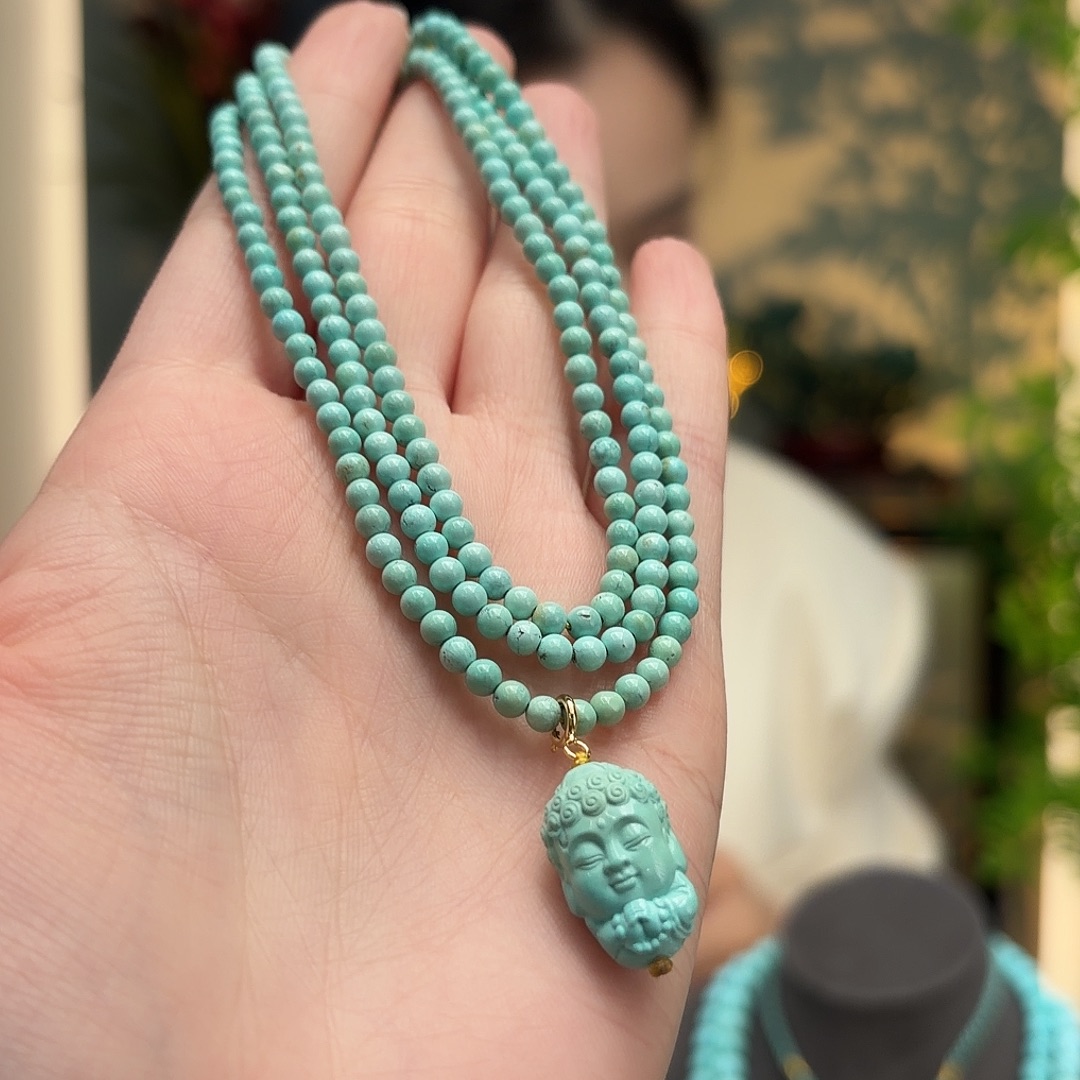 绿松石未镶嵌颈饰