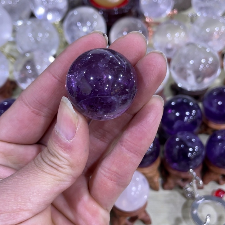 紫晶水晶球未镶嵌