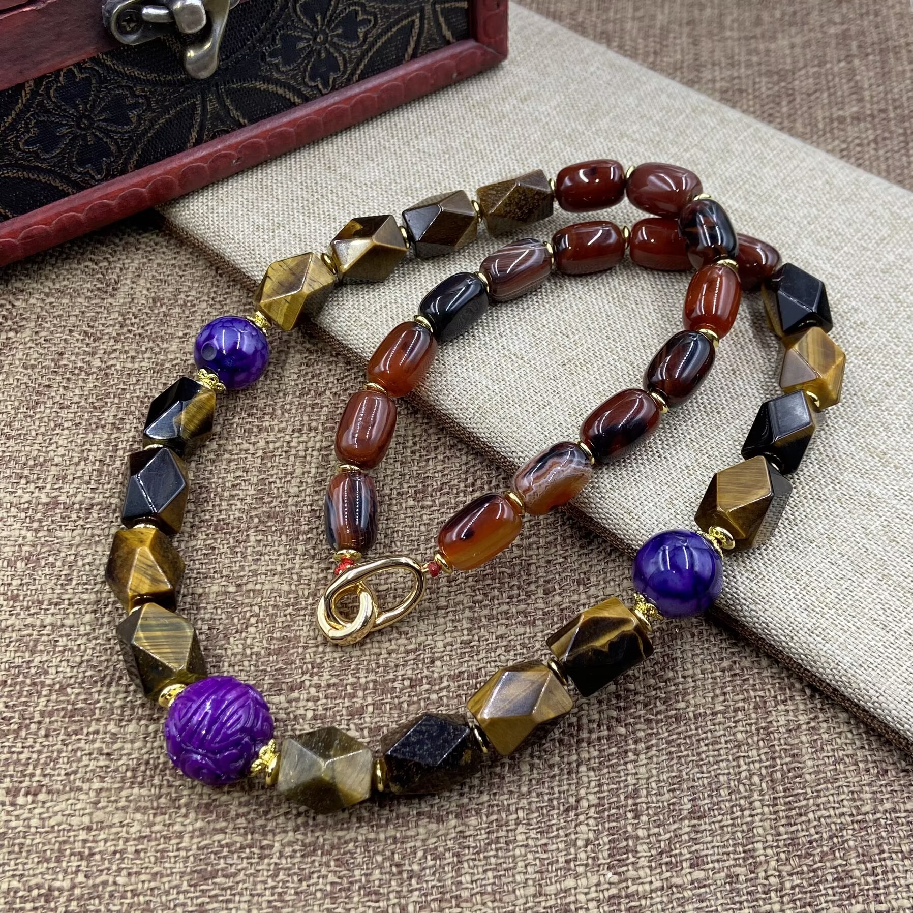 非金属珐琅项链 5978   卡其色项链时尚百搭