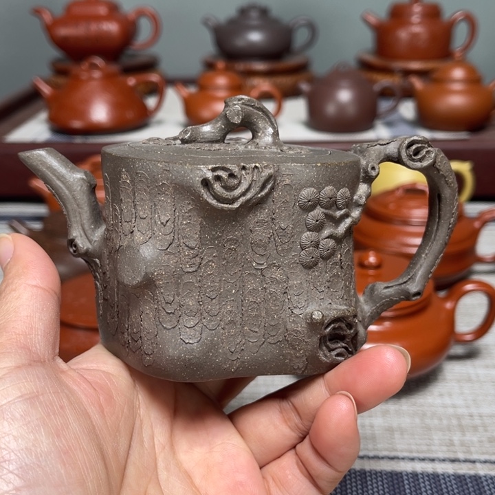 茶壶紫砂全手工制作170cc