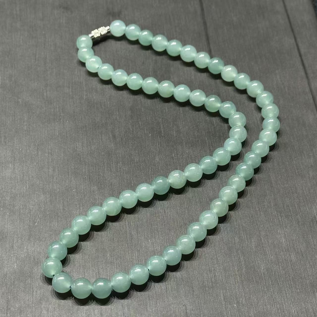 高冰蓝底卡8m项链-C2003