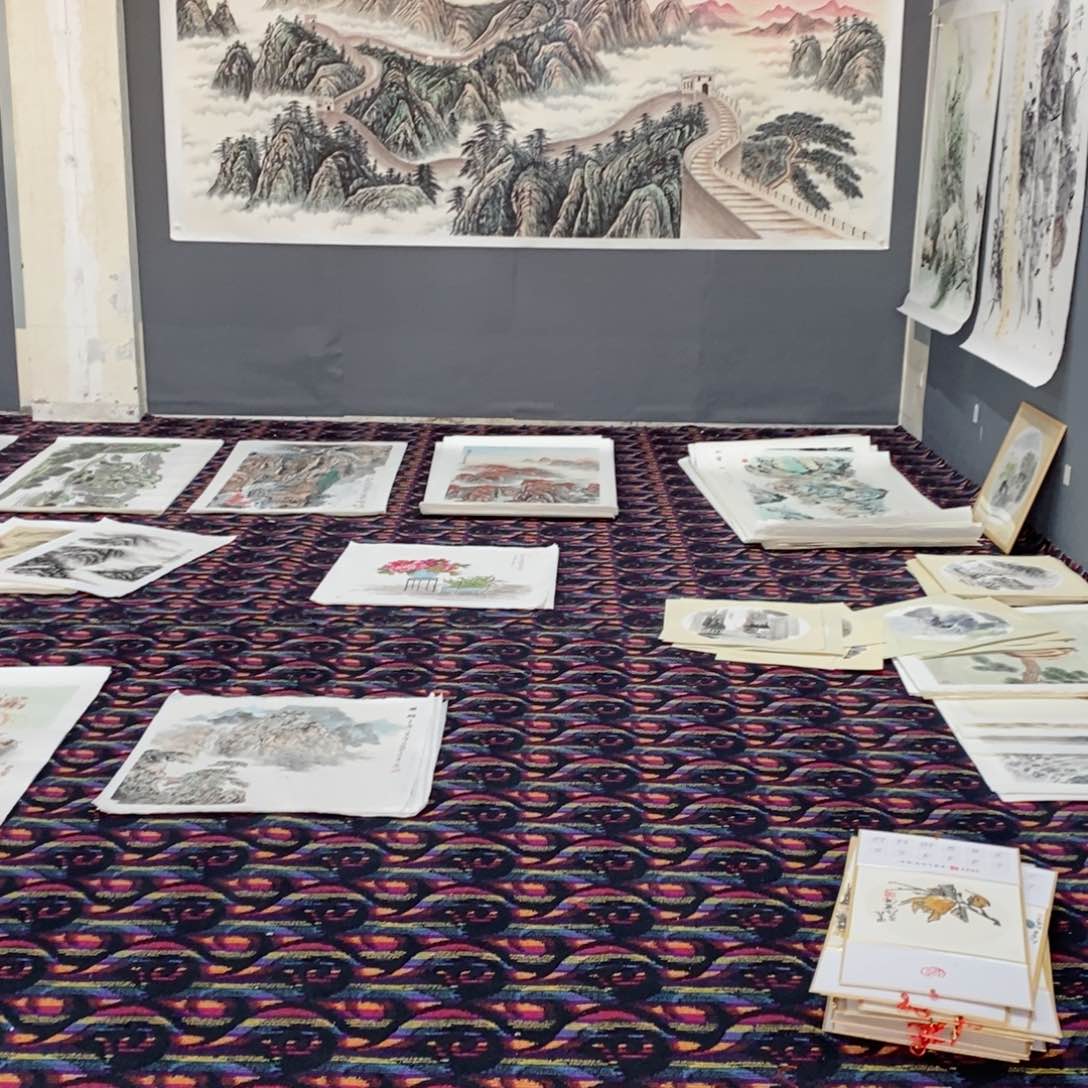 国画丈二山水作品