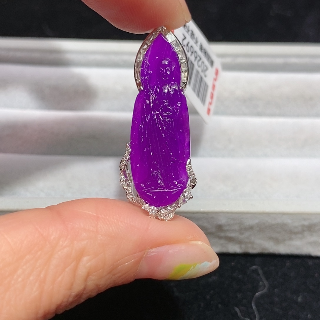 苏纪石（舒俱来）18K金镶嵌吊坠(不含链)