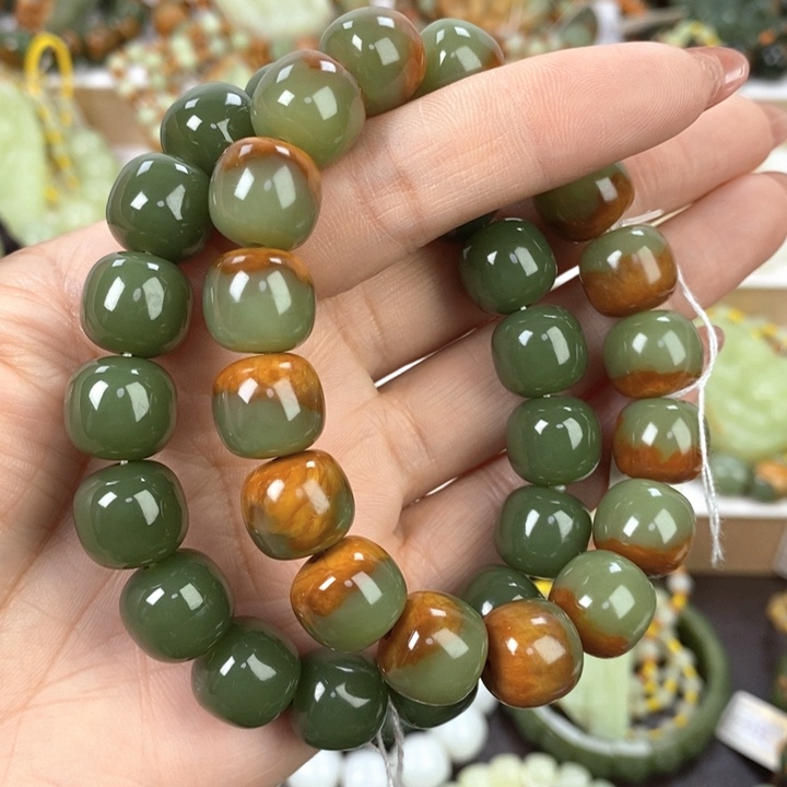 【闪购商品】透闪石质玉手串未镶嵌博*远