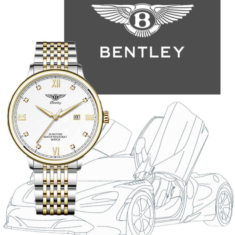 Bentley宾利星辰幻钻宾耀跑车间金男士腕表