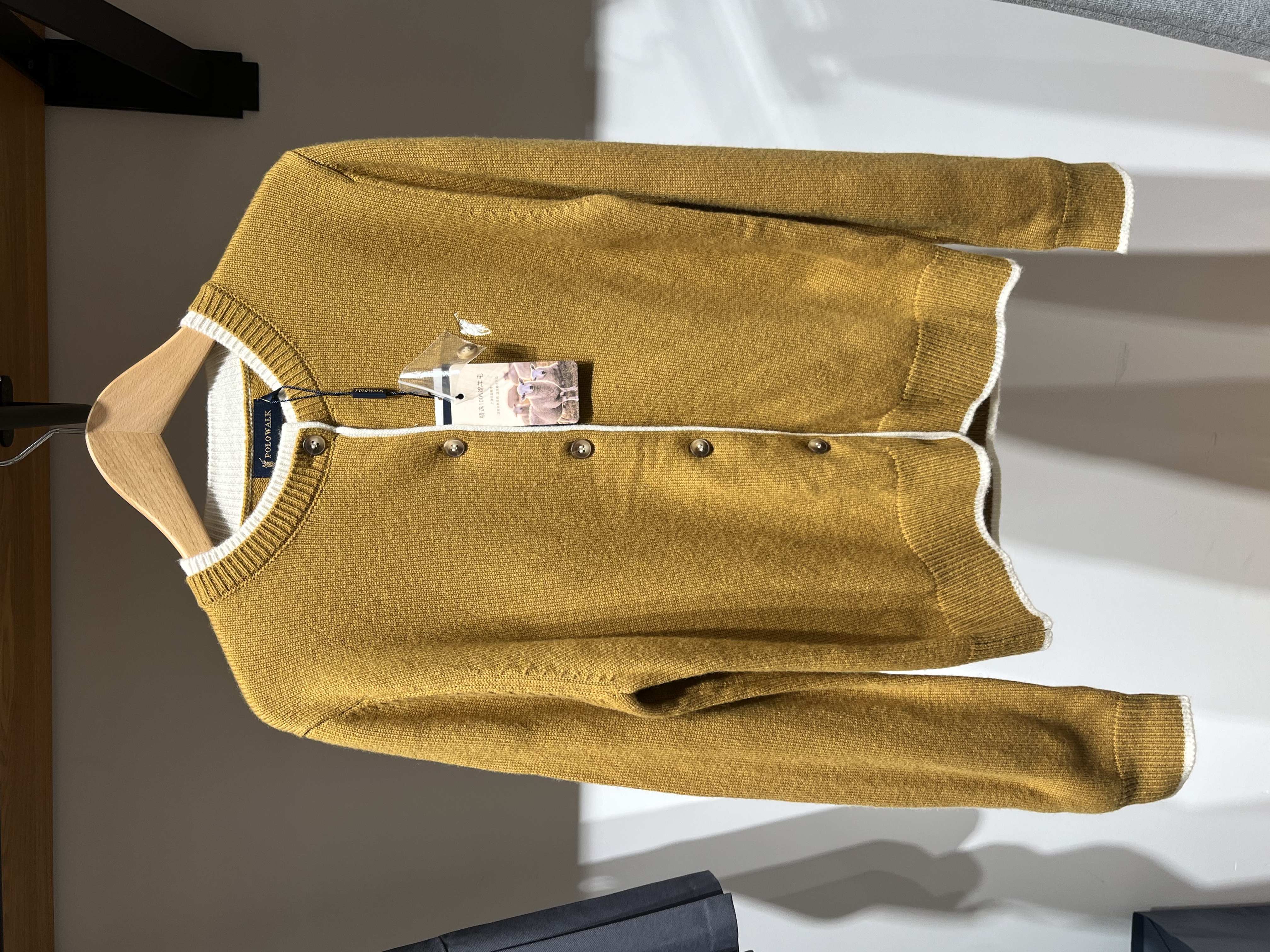 POLOWALK2025年女式冬季新款假两件羊毛衫圆领轻盈时尚