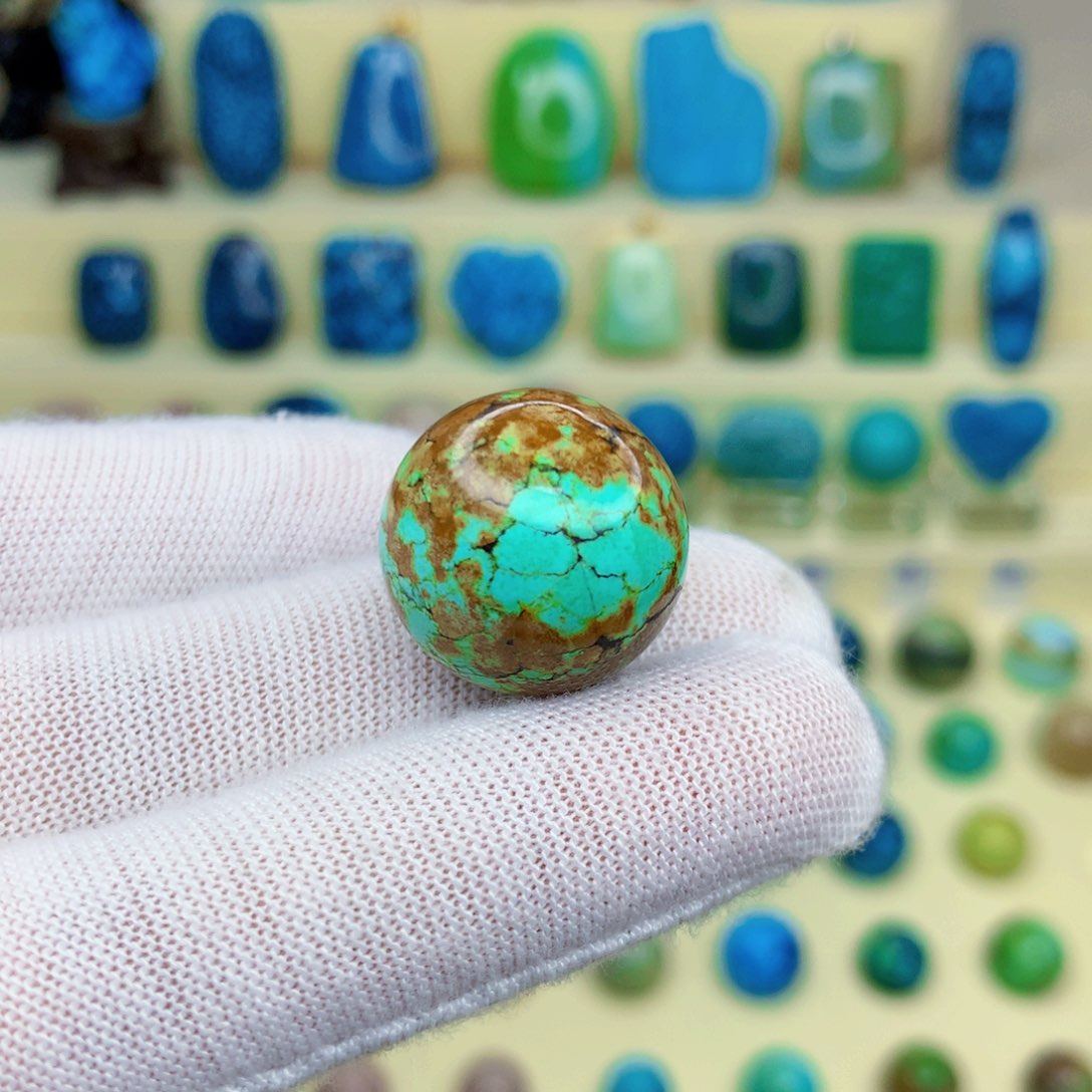 绿松石绿松石18K金镶嵌