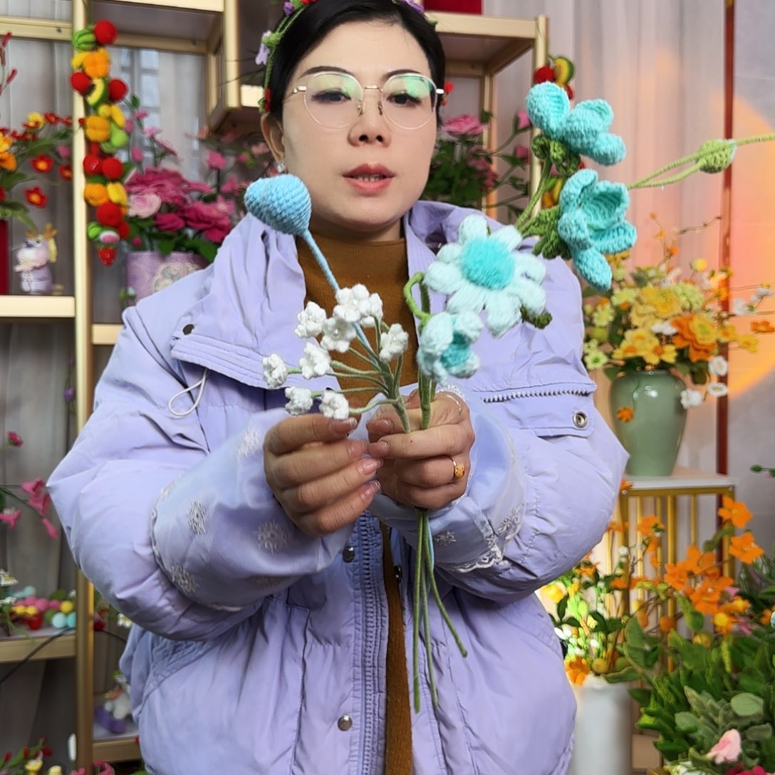 手工钩织设计花束