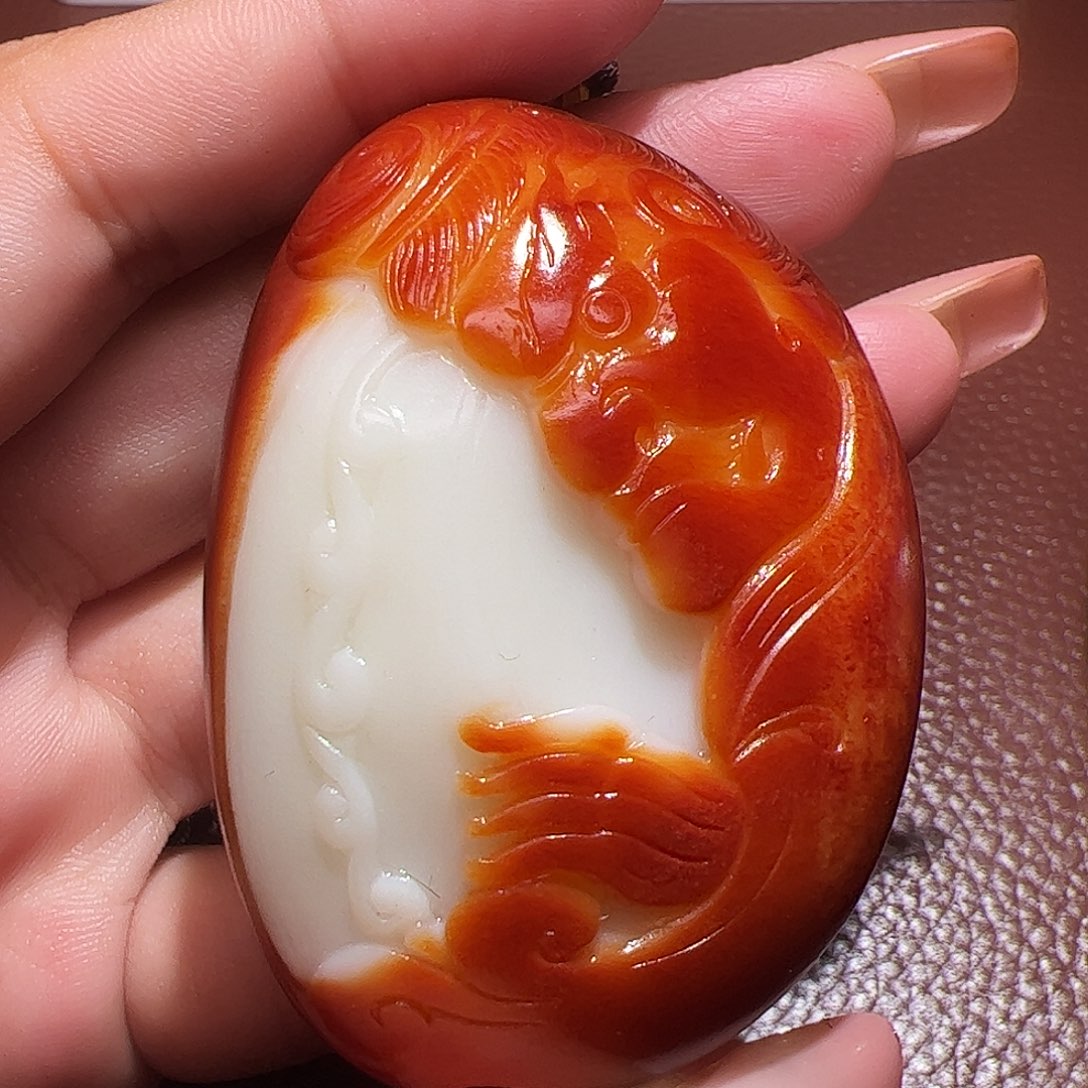 心***神和田玉未镶嵌颈饰