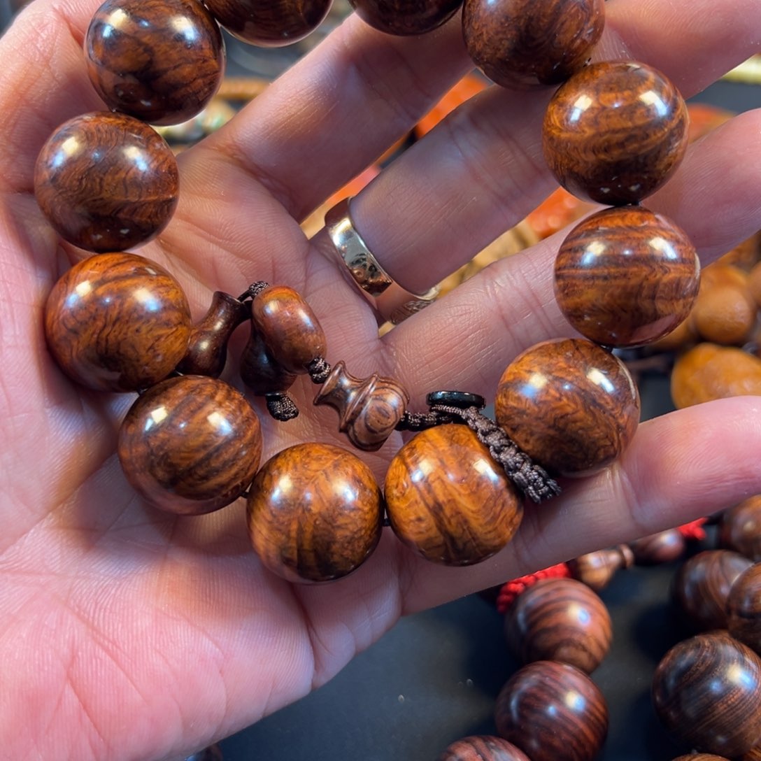 黄花梨/降香黄檀手串/手链逗***7海黄水波