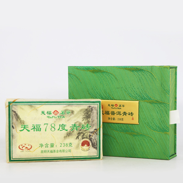 天福冰岛普洱小青砖78度  238克